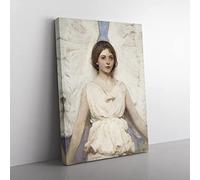 Angel By Abbott Handerson Thayer Classic Painting Canvas Wall Art Print Ready to Hang, Framed Picture for Living Room Bedroom Home Office Décor, 76x50 cm (30x20 Inch)