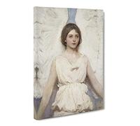 Angel By Abbott Handerson Thayer Classic Painting Canvas Wall Art Print Ready to Hang, Framed Picture for Living Room Bedroom Home Office Décor, 24x16 Inch (60x40 cm)