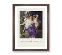 Angel By William Adolphe Bouguereau Exhibition Museum Painting Framed Wall Art Print, Ready to Hang Picture for Living Room Bedroom Home Office Décor, Walnut A3 (34 x 46 cm)