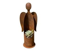 Angel Candle Holder - Angel Ornament, Sculpted Resin Beauty | Metal Table Candlestick, Safe Stable Design For Christmas Home Home Indoor Mantle Holiday Festival Table Fireplace And Others