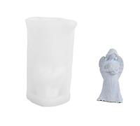 Angel Candle Silicone Molds Wax Soap Making Supplies White Angel Candle Cake Candle Handmade Aesthetic Candle for Home Decor Bedroom Bathroom Wedding (Heart Angel D_4.52x2.4 inch)
