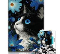 Angel Cat 1000 Piece Jigsaw Puzzles for Adults & Teens,Help The Brain Exercise Addictive Toys to Cultivate Patience Suitable for Couples (75x50cm)