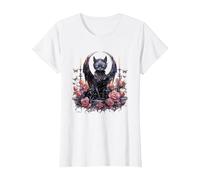 Angel cat Design cat Lovers Kittens T-Shirt, Women, White, Medium
