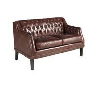 Angel Cerda 2-Seater Chester Sofa In Cognac Brown Leather