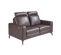Angel Cerda 2-Seater Chocolate Brown Leather Recliner Sofa