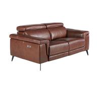 Angel Cerda 2 Seater Relaxation Sofa In Brown Leather