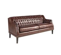 Angel Cerda 3-Seater Chester Sofa In Cognac Brown Leather