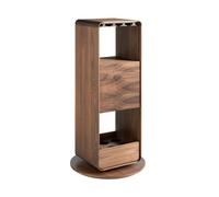 Angel Cerda Stylish Swiveling Walnut Bar Cabinet With Storage