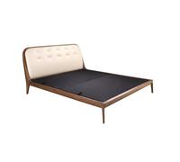 Angel Cerda Bed In Sand-Coloured Leatherette