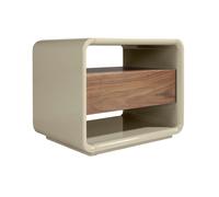 Angel Cerdá Bedside Table Walnut and Grey Wood 7134