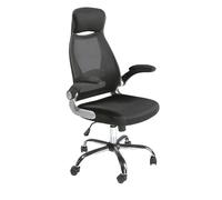 Angel Cerda Black Fabric Swivel Office Chair Height-Adjustable Angel Cerda Black