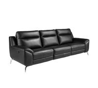 Angel Cerdá Black leather relax sofa 6193/6194 - 264 x 93 x 92 - 3