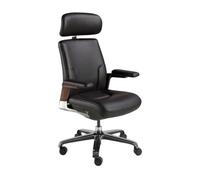 Angel Cerda Black Leatherette Swivel Office Chair