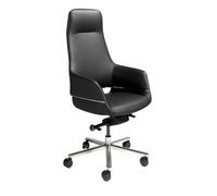 Angel Cerda Black Leatherette Swivel Office Chair