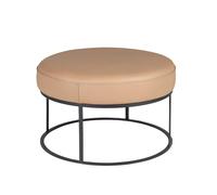 Angel Cerda Brown Leather Bench With Seat Upholstered