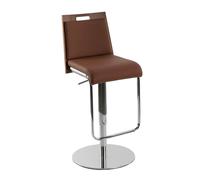 Angel Cerda Brown Leatherette Swivel Bar Stool with Walnut Finish | Size: 1000ml Angel Cerda Brown 1000ml