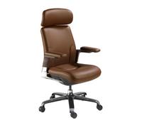 Angel Cerda Brown Leatherette Swivel Office Chair