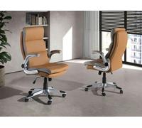Angel Cerdá Brown leatherette swivel office chair 4141