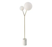 Angel Cerda Calacatta-effect Marble Floor Lamp, Gold Steel, White Angel Cerda White