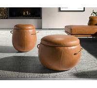 Angel Cerdá Camel leather pouffe 5172