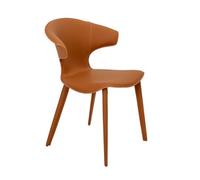 Angel Cerda Chair In Orange Regenerated Leather