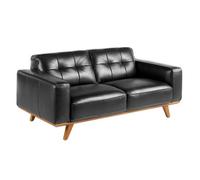 Angel Cerda Chester 2-Seater Black Leather Sofa - Modern Elegance