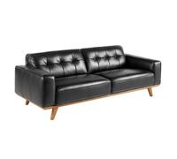 Angel Cerda Chester 3 Seater Sofa In Black Leather