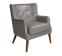 Angel Cerda Chester Armchair In Dark Grey Leather - Modern Design And Comfort