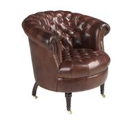 Angel Cerda Chester Armchair In Cognac Brown Leather