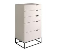 Angel Cerda Stylish Grey Wood And Black Steel Chiffonier