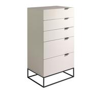 Angel Cerda Stylish Grey Wood And Black Steel Chiffonier