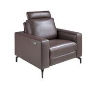Angel Cerda Chocolate Brown Leather Recliner Armchair