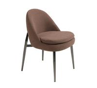 Angel Cerda Dark Brown Fabric Chair With Seat And Backrest Upholstered