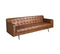 Angel Cerda Dark Brown Leather Chester 3-Seater Sofa Angel Cerda Brown
