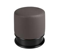 Angel Cerda Dark Grey Leatherette Pouffe 43x42 cm Angel Cerda Dark Grey 43x42 cm