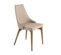 Angel Cerda Dining Chair, Light Beige Fabric, Walnut Legs Angel Cerda Light Beige