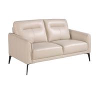 Angel Cerda Elegant 2-Seater Grey Taupe Leather Sofa For Modern Living Spaces