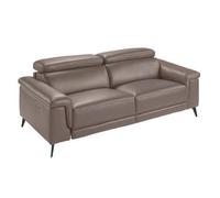 Angel Cerda Elegant 3-Seater Mink Leather Sofa With Electric Recline