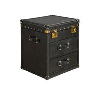 Angel Cerda Black Leather Trunk with Gold Studs 55x50x62 cm | Size: 55 x 50 x 62 cm Angel Cerda Black 55 x 50 x 62 cm