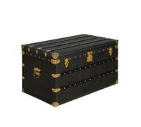 Angel Cerda Black Cowhide Leather Storage Trunk, 93x54x50 cm | Size: 93 x 54 x 50 cm Angel Cerda Black 93 x 54 x 50 cm