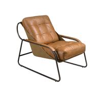 Angel Cerda Elegant Brown Leather Armchair With Modern Design