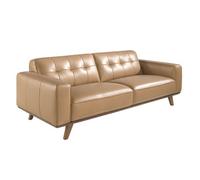 Angel Cerda Elegant Chester 3-Seater Sofa In Sand Leather For Modern Living Spaces