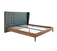 Angel Cerda Dark Green Leatherette Double Bed Angel Cerda Dark Green Double