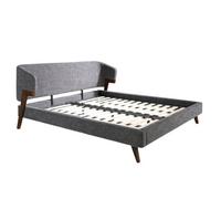 Angel Cerda Elegant Grey Fabric Bed With Modern Design