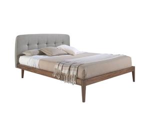 Angel Cerda Elegant Grey Fabric Tufted Bed For Modern Bedrooms