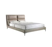 Angel Cerda Elegant Mink Coloured Leatherette Bed For Modern Bedrooms