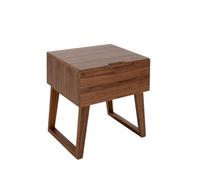 Angel Cerda Elegant Modern Walnut Bedside Table With Storage
