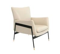Angel Cerda Elegant Pearl Grey Leather Armchair With Modern Design