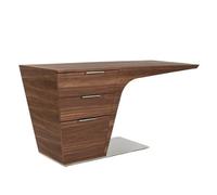 Angel Cerda Elegant Walnut Desk With Chrome Base For Modern Offices