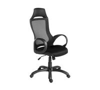 Angel Cerda Black Fabric Swivel Office Chair Height-Adjustable Angel Cerda Black